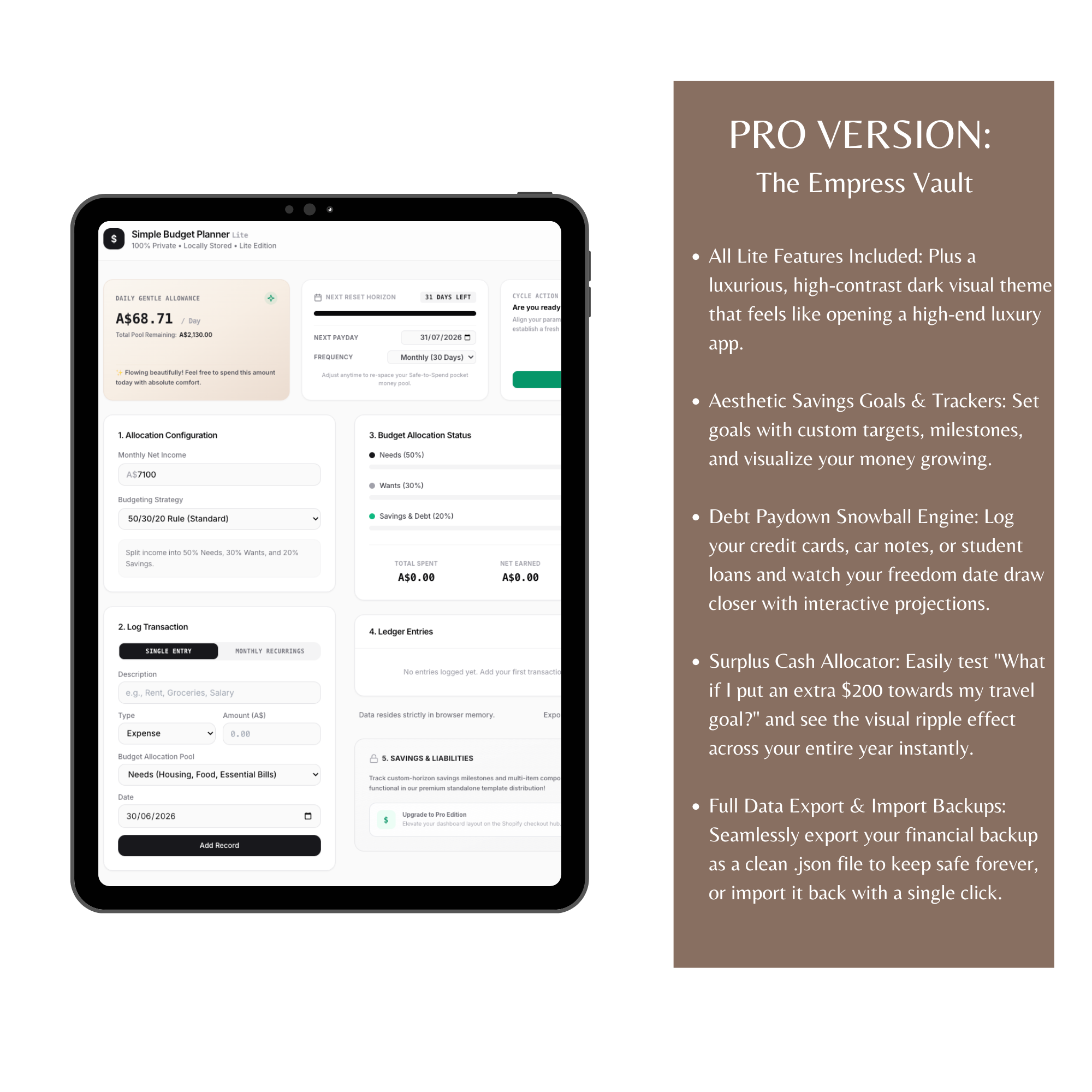 The Mindful Budget Planner
